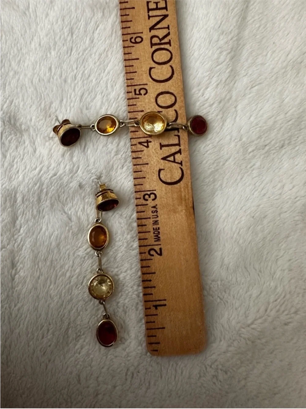 Lizzie Fortunato City Of Gems Earrings Linear Earrings Red Orange